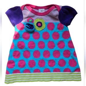 Hanna Andersson fun multicolored colorful polka dot dress